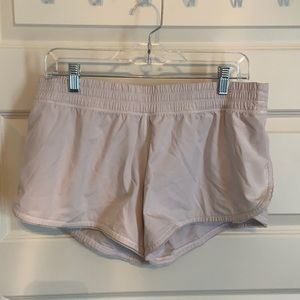 LULULEMON white high rise athletic shorts